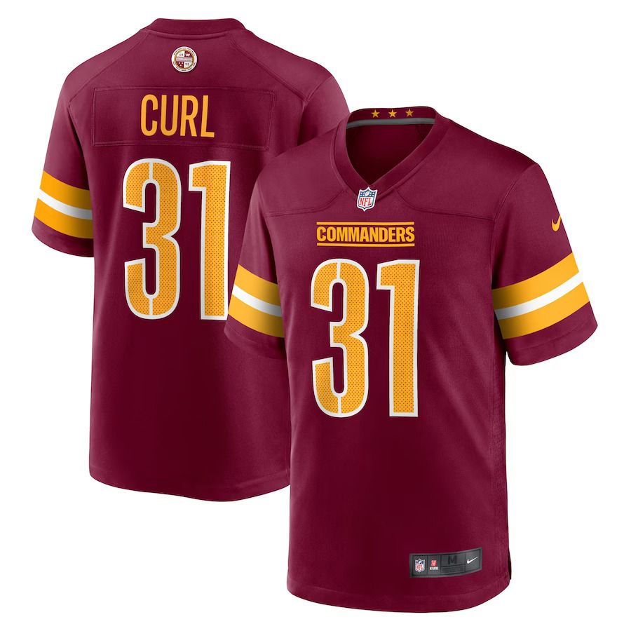 Men Washington Commanders #31 Kamren Curl Nike Burgundy Player Game NFL Jersey